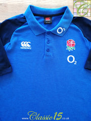 2017/18 England Rugby Polo Shirt - Blue (XL)