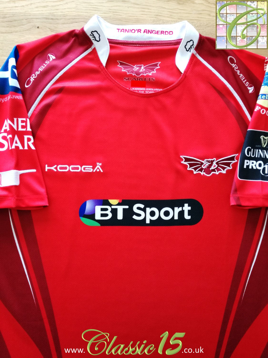 2015/16 Scarlets Home Pro12 Rugby Shirt (XL)