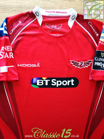 2015/16 Scarlets Home Pro12 Rugby Shirt (S)
