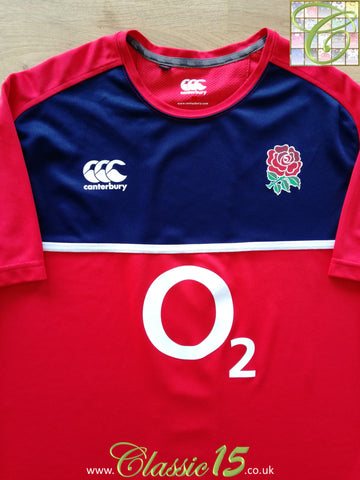 2015/16 England Rugby Training Shirt - Red (L)