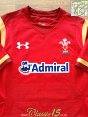 2015/16 Wales Home 'Fitted' Rugby Shirt (XL)