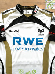 2009/10 Ospreys Away Rugby Shirt (M)