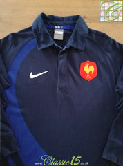 2007/08 France Home Long Sleeve Rugby Shirt