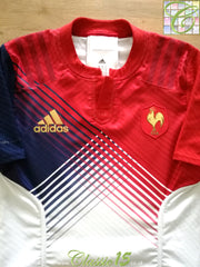 2015/16 France Away Player Issue Rugby Sevens Shirt