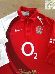 2007/08 England Away Long Sleeve Rugby Shirt