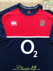2015/16 England Rugby Training Shirt - Navy (XXL)